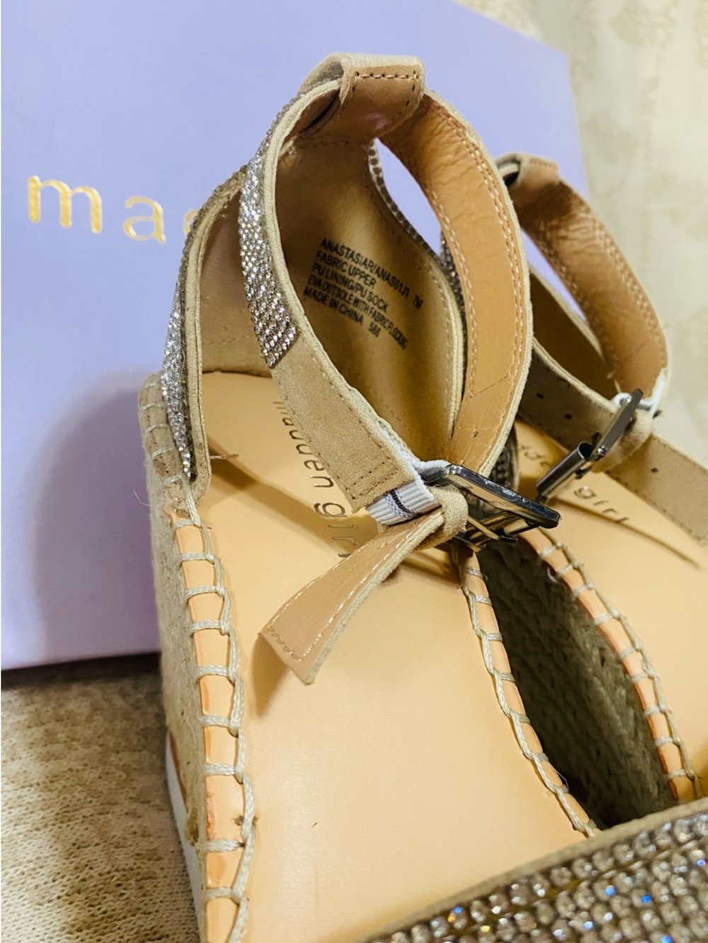 Madden Girl Rhinestone Espadrille Wedges - Picture 7 of 12